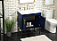 30 inch Single Bathroom Vanity in Blue with Two Finish Options with backsplash option