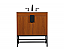 30 inch Single Bathroom Vanity in Teak Finish with backsplash Option