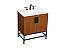 30 inch Single Bathroom Vanity in Teak Finish with backsplash Option