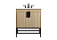 30 inch Single Bathroom Vanity in Mango Wood Finish with backsplash Option