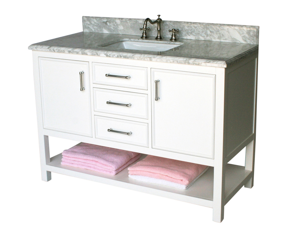 49" Adelina Contemporary Style Single Sink Bathroom Vanity ...