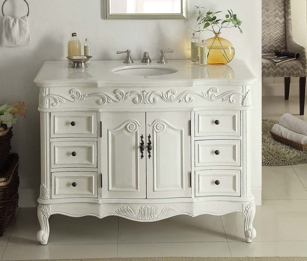 traditional bathroom vanities with white scheme