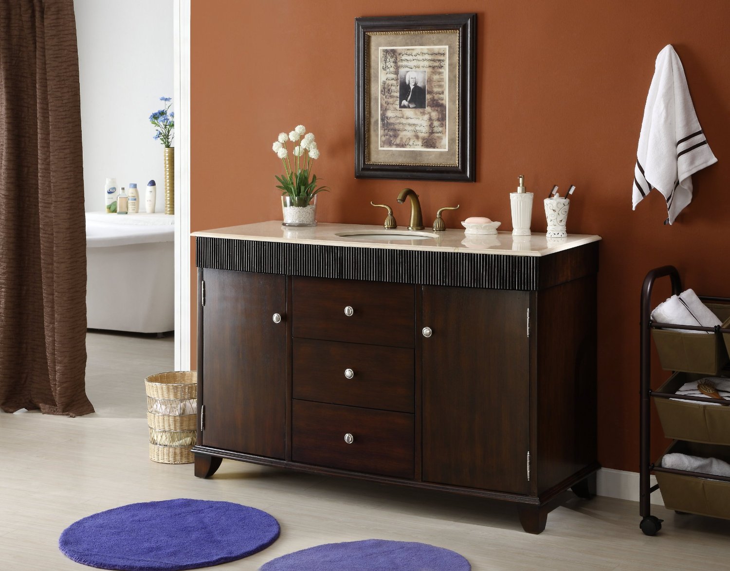 54 Inch Bathroom Vanity Cabinet Only