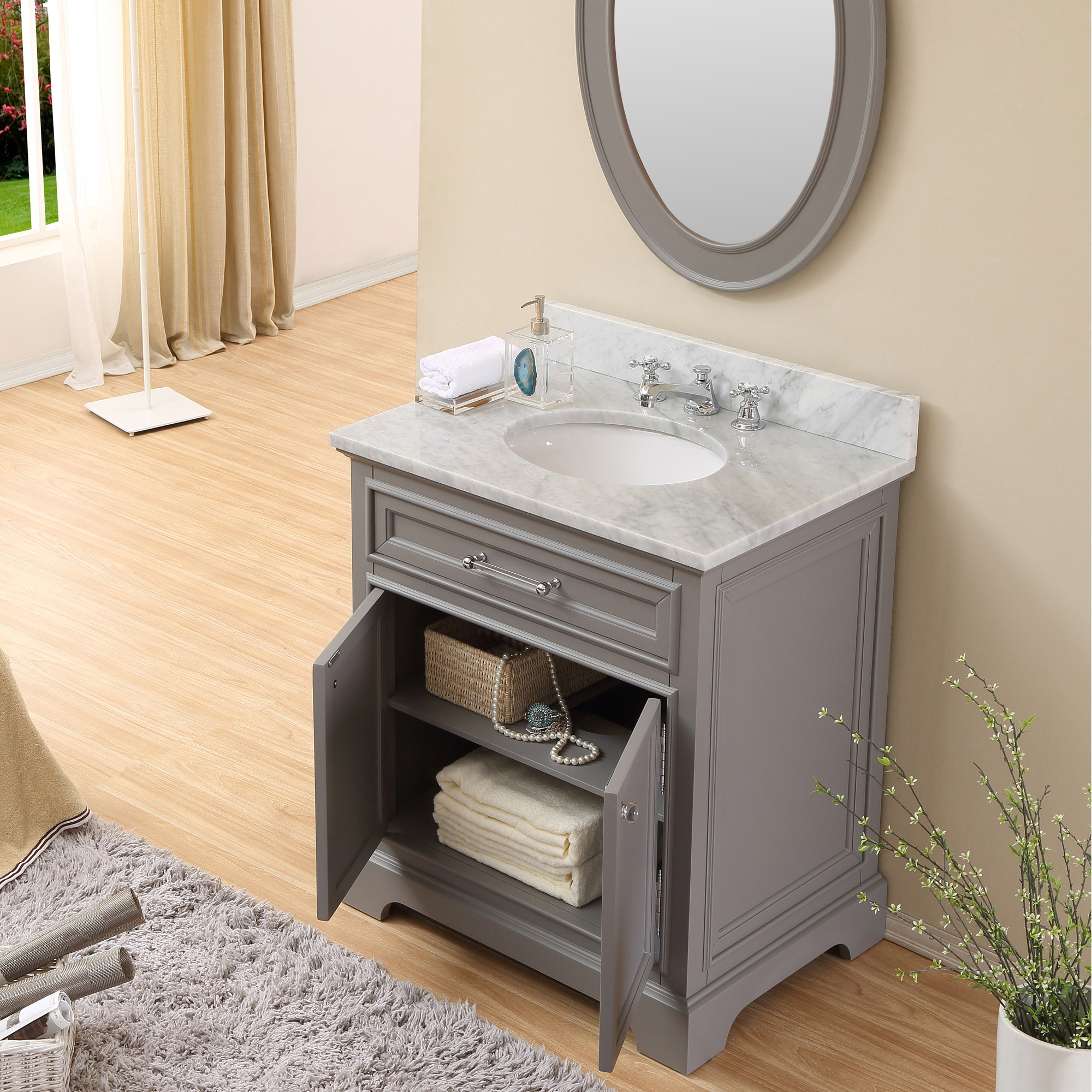 gray bathroom vanity Vanity bathroom 42 inch cottage style grey gray ...