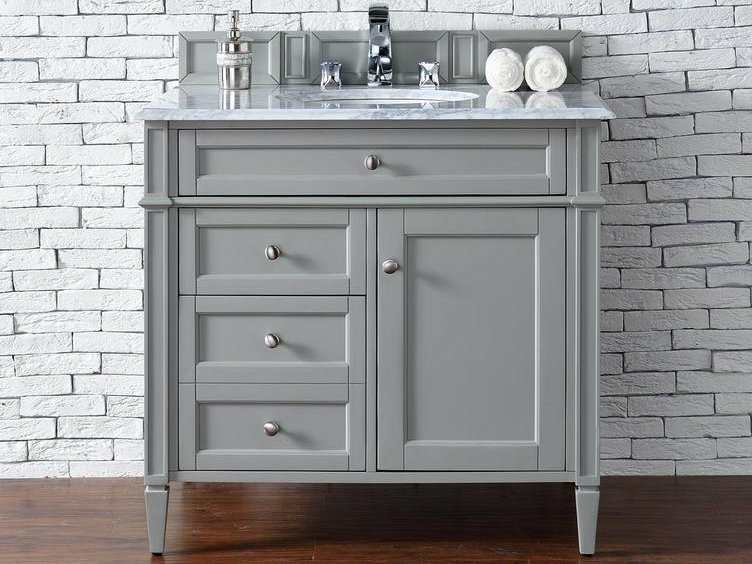 Gray Bathroom Vanity With Tops