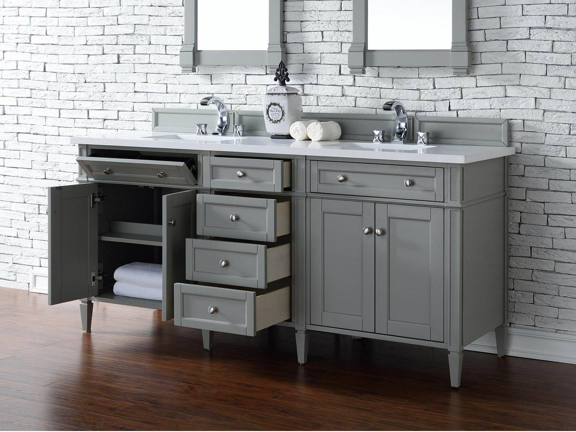 Gray Bathroom Vanity White Top Industrial Bathroom