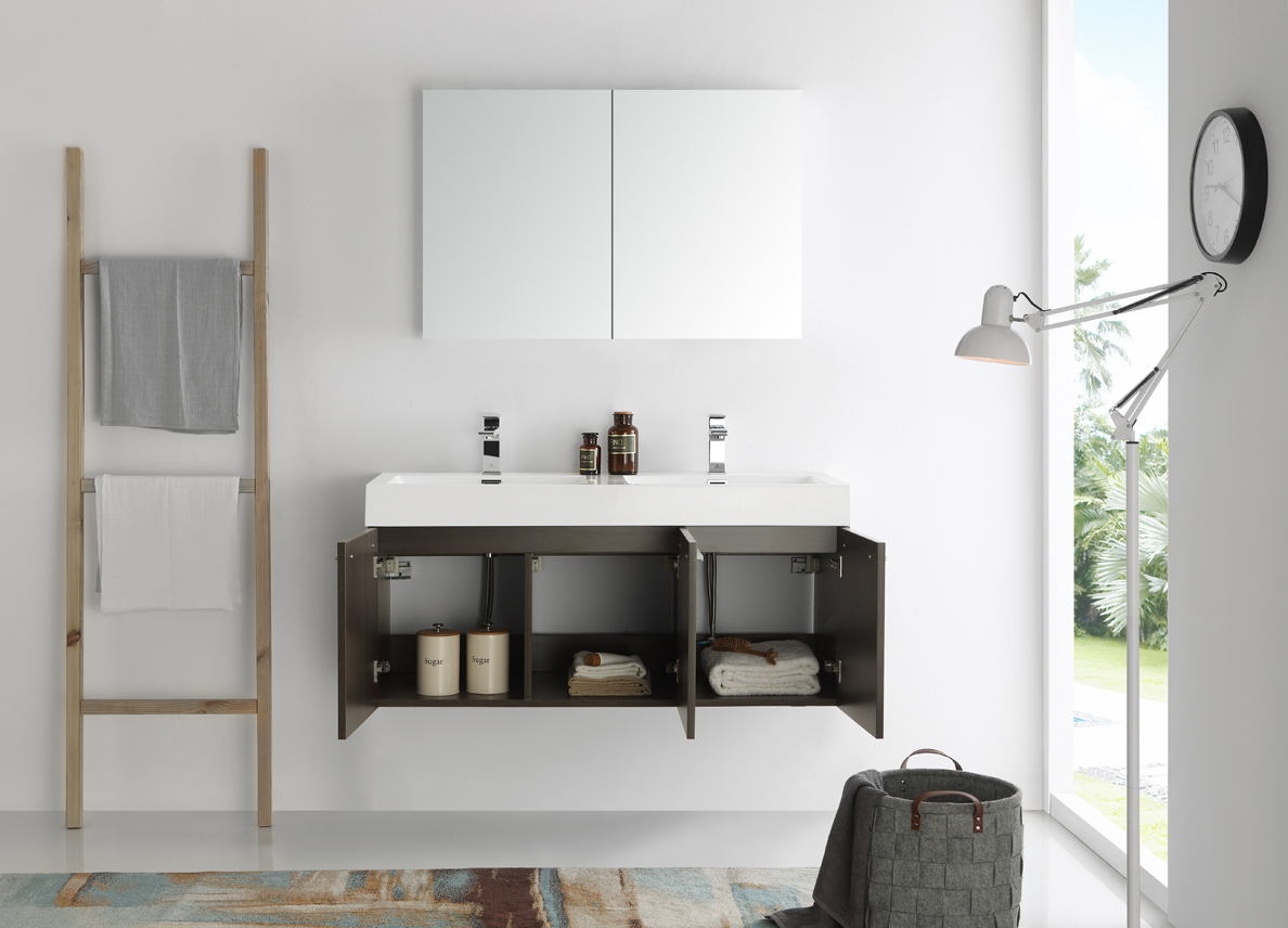 Grey Oak Modern Bathroom Vanity