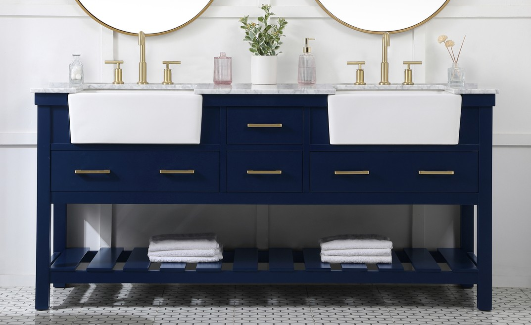 72 inch Double Bathroom Vanity with Three Finish Options