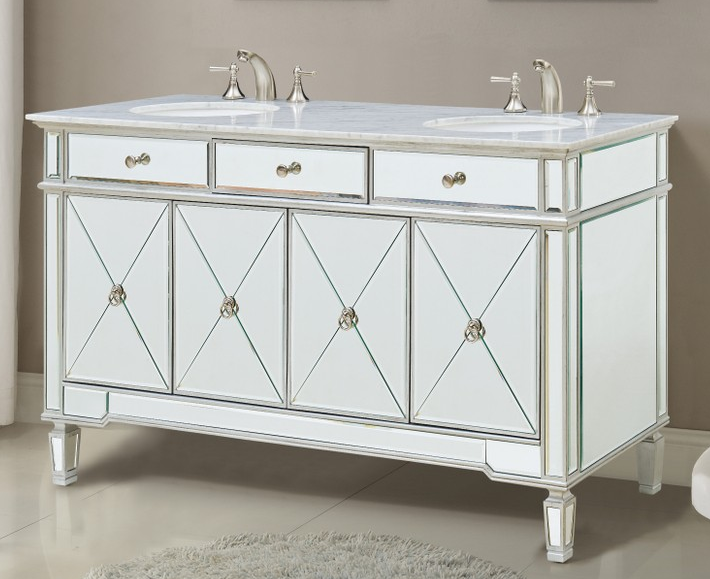 60 In. Double Bathroom Vanity