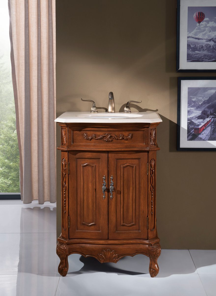 24 In. Adelina Single Bathroom Vanity Set In Brown