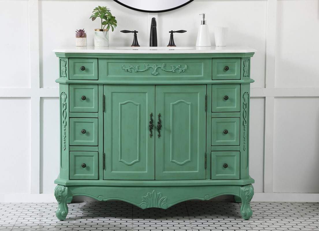 42 inch Adelina Single Bathroom Vanity in Vintage Mint