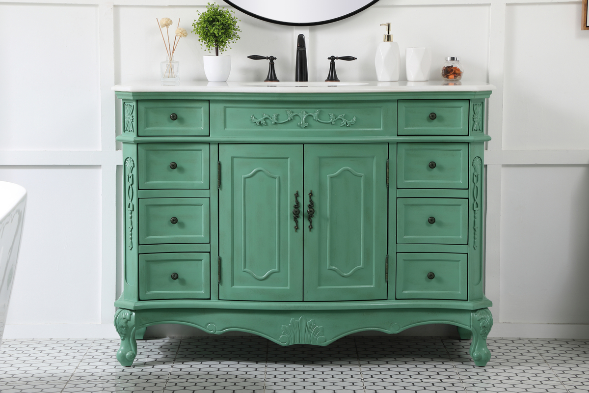 48 inch Adelina Single Bathroom Vanity in Vintage Mint