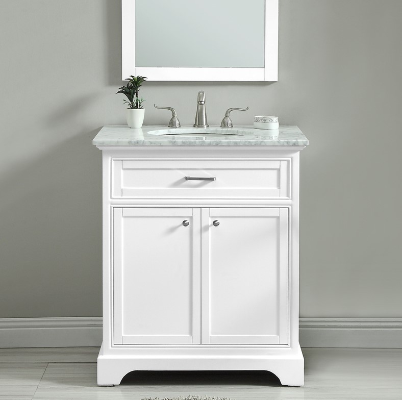 30 In. Modern Fitting Single Bathroom Vanity Set with Three Finishes Options