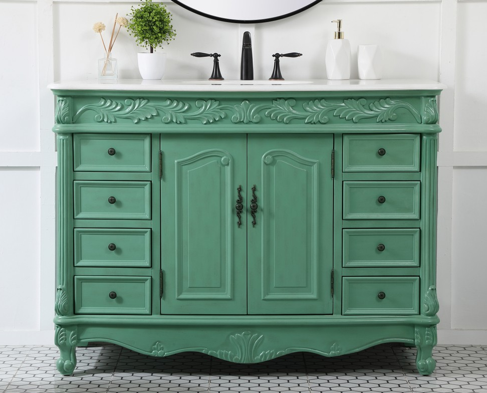 48 inch Single Bathroom Vanity in Vintage Mint 