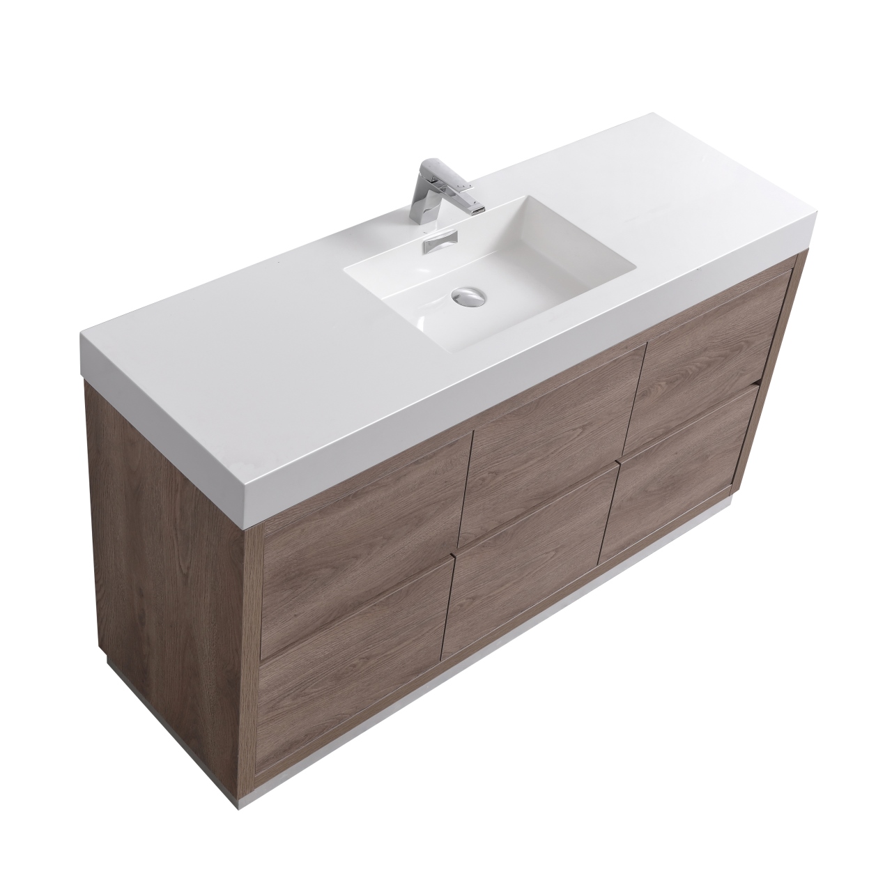 Modern Lux 60" Single Sink Butternut  Free Standing Modern Bathroom Vanity