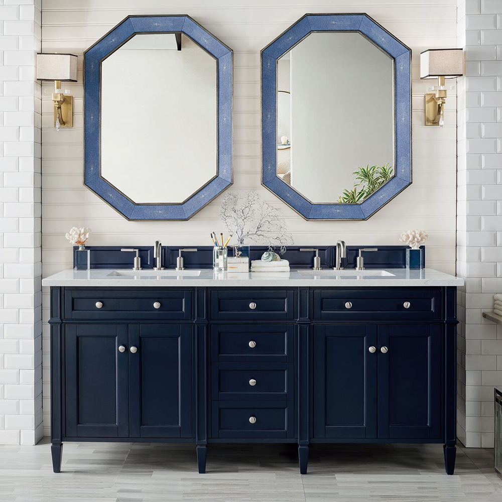 James Martin Brittany Collection 72" Double Vanity, Victory Blue