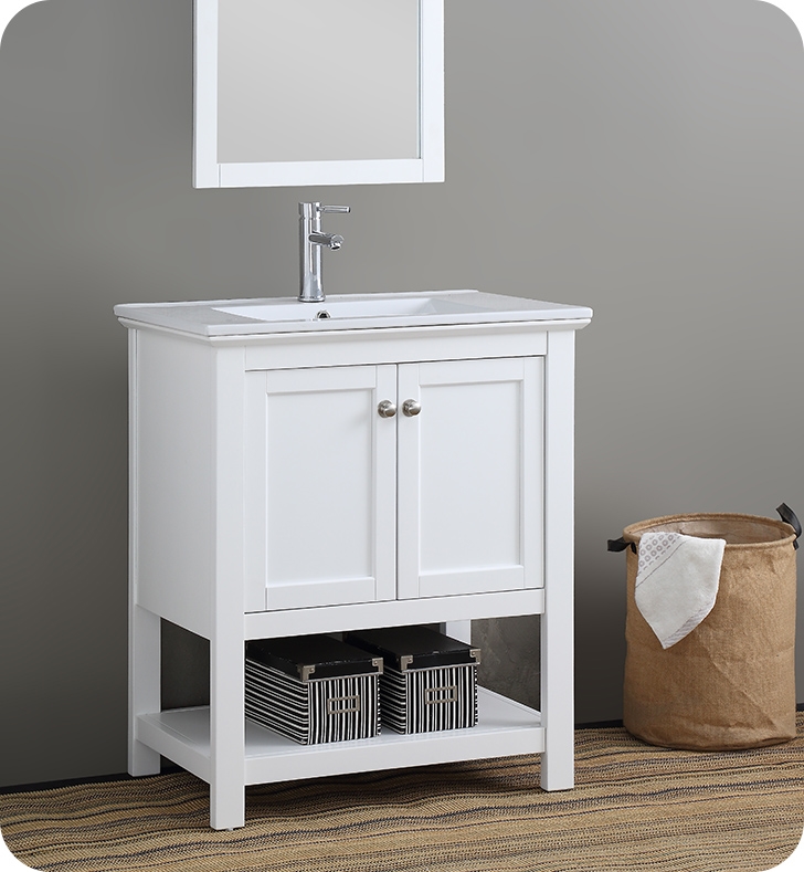 30" Traditional Bathroom Vanity with Color Options