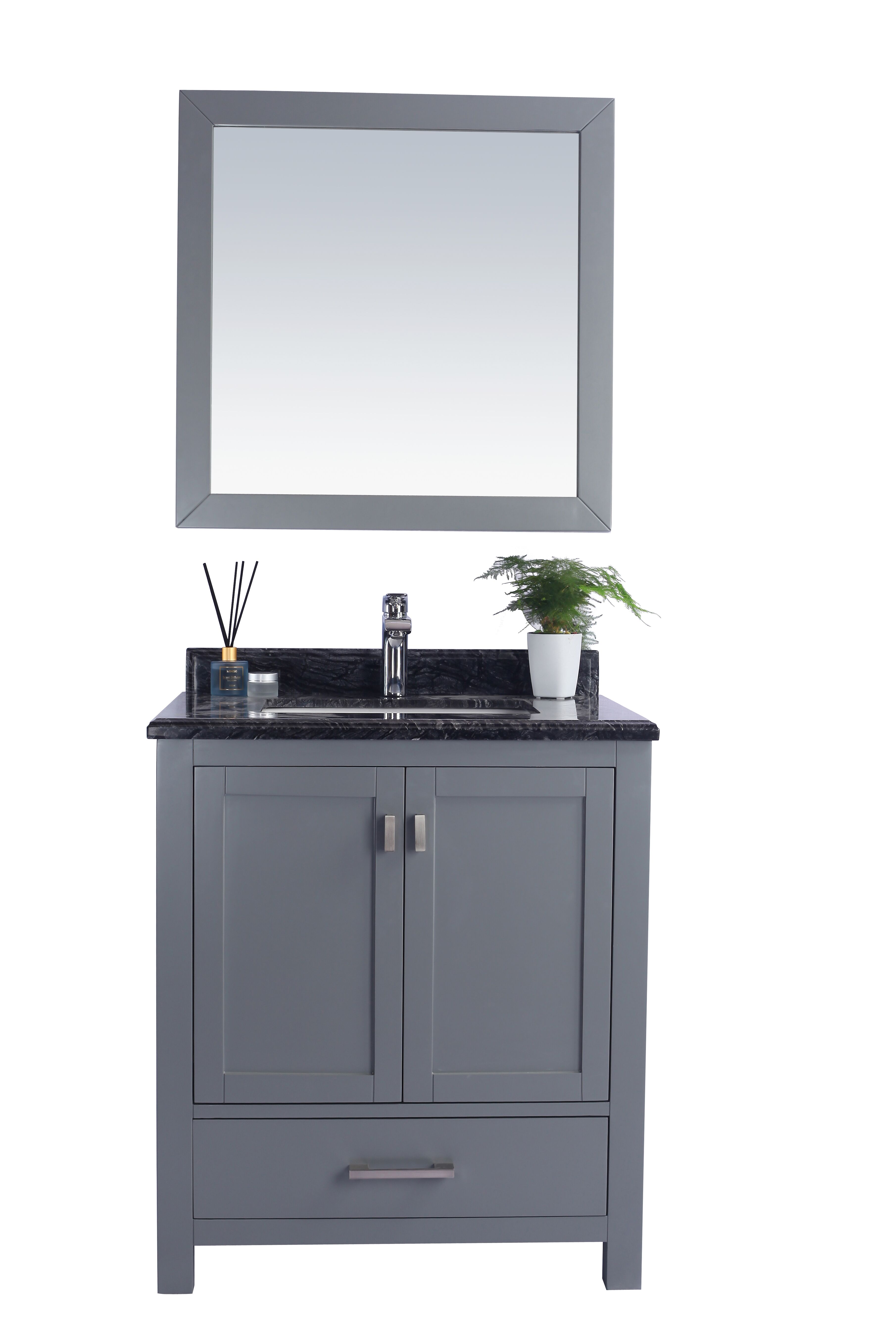 30" Single Sink Bathroom Vanity Cabinet + Top and Color Options
