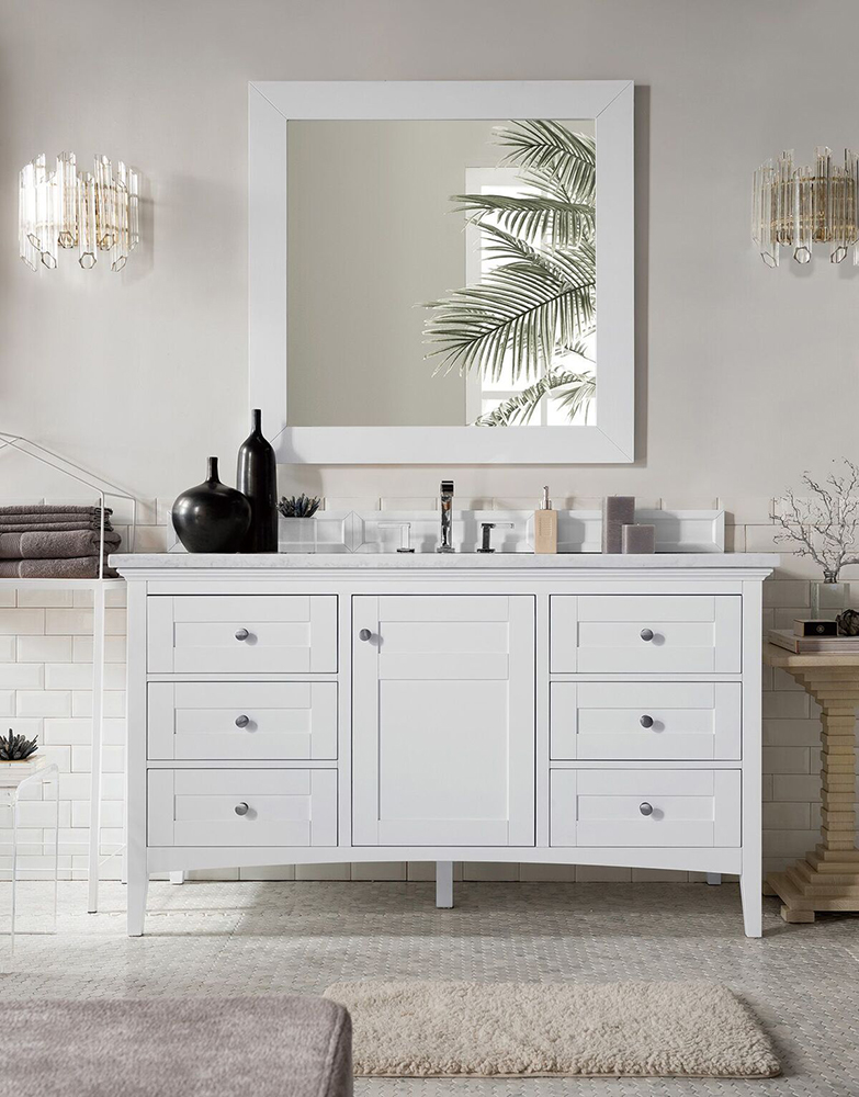 James Martin Addison Collection 60 Single Vanity Cabinet Glossy White