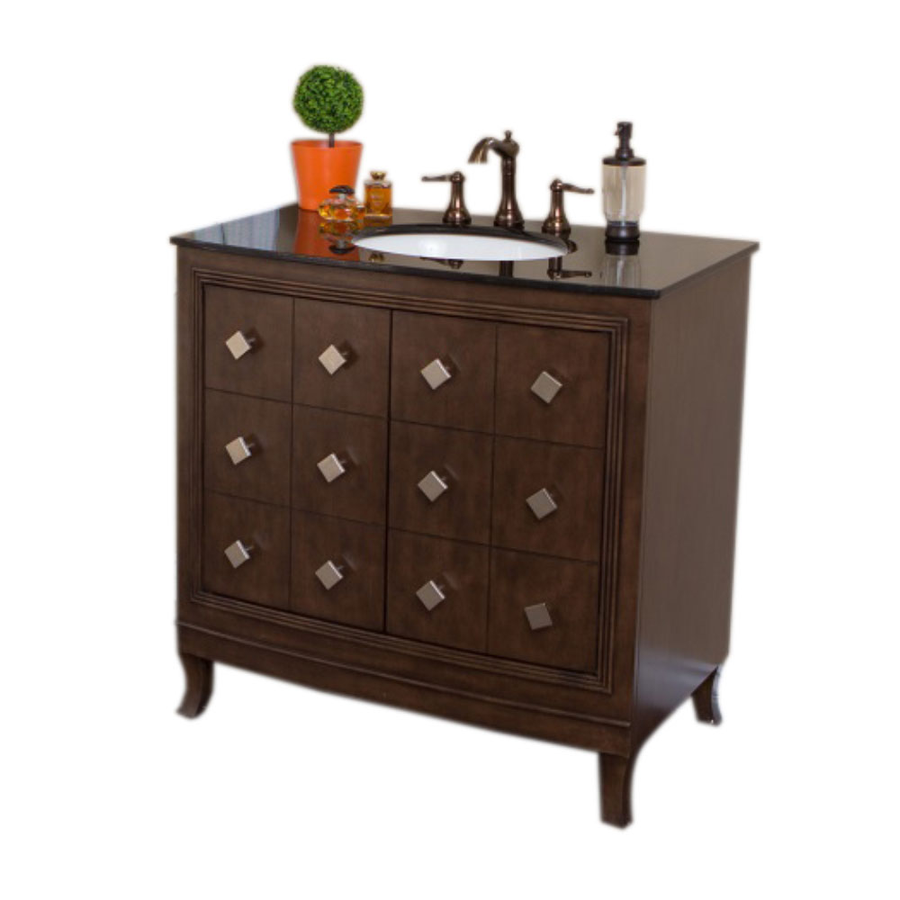 The Bella Collection 36" Single Sink Vanity Wood Sable Walnut