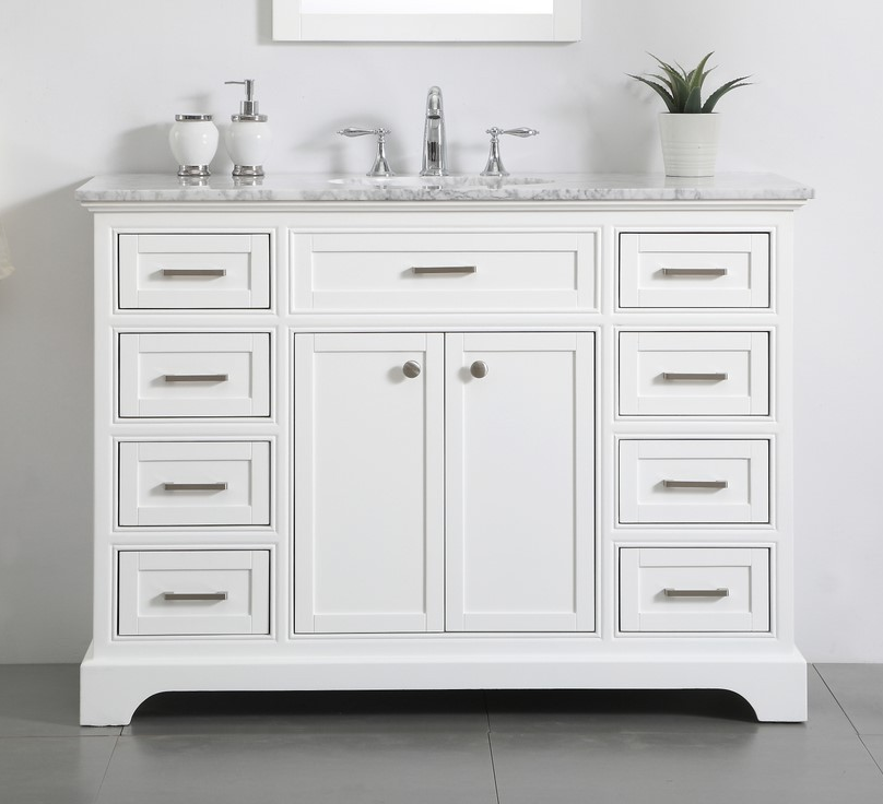 48 In. Modern Fitting Single Bathroom Vanity with Three Finishes Options