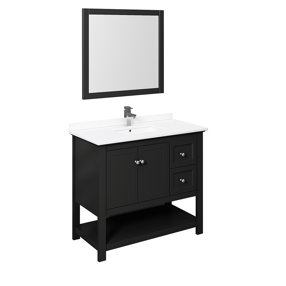 40" Traditional Bathroom Vanity with Mirror and Color Options