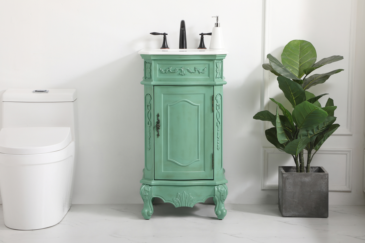 19 inch Adelina Single Bathroom Vanity in Vintage Mint