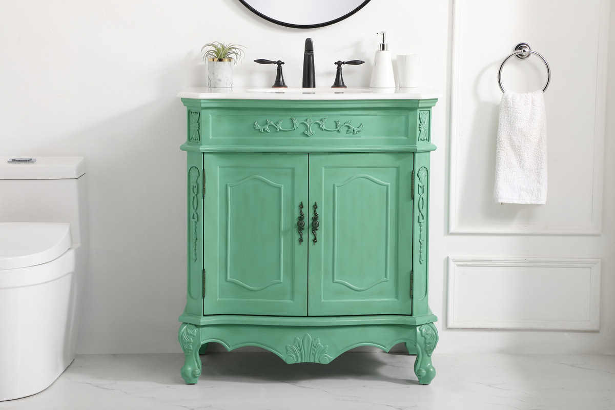 32 inch Adelina Single Bathroom Vanity in Vintage Mint