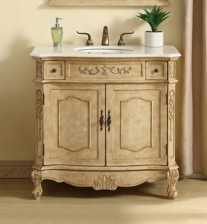 36 In. Adelina Single Bathroom Vanity Set In Antique Beige