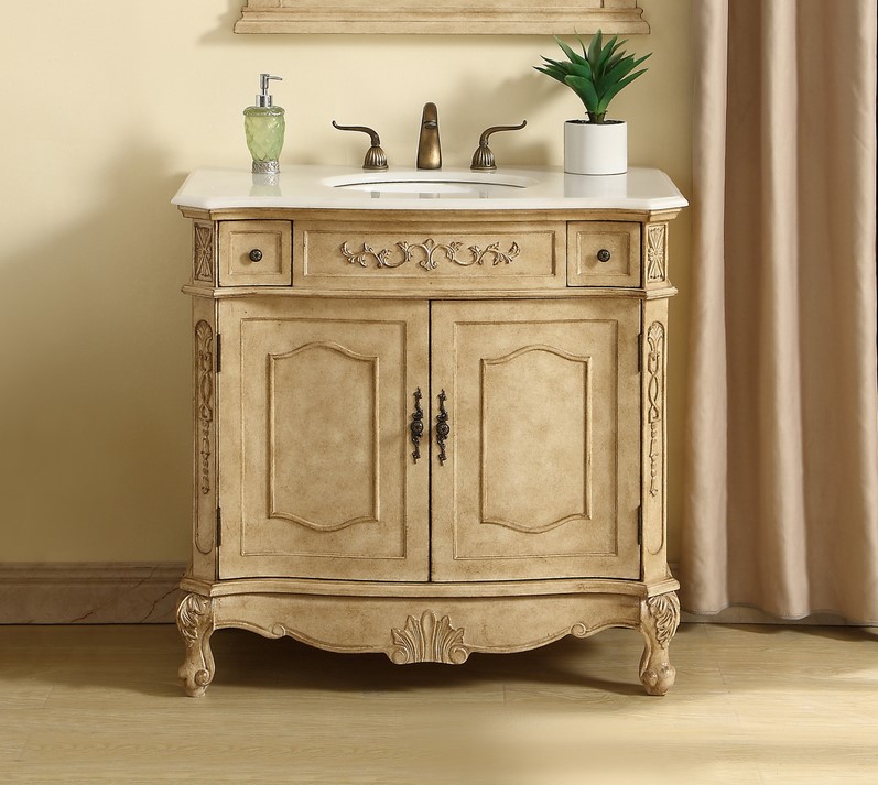 36 In. Adelina Single Bathroom Vanity Set In Antique Beige