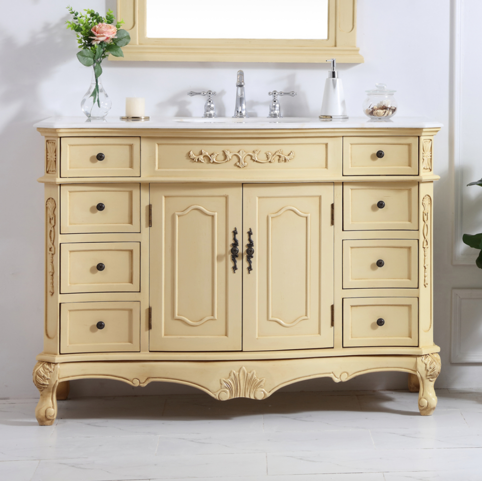 48 in. Adelina Single Bathroom Vanity Set in Light Antique Beige