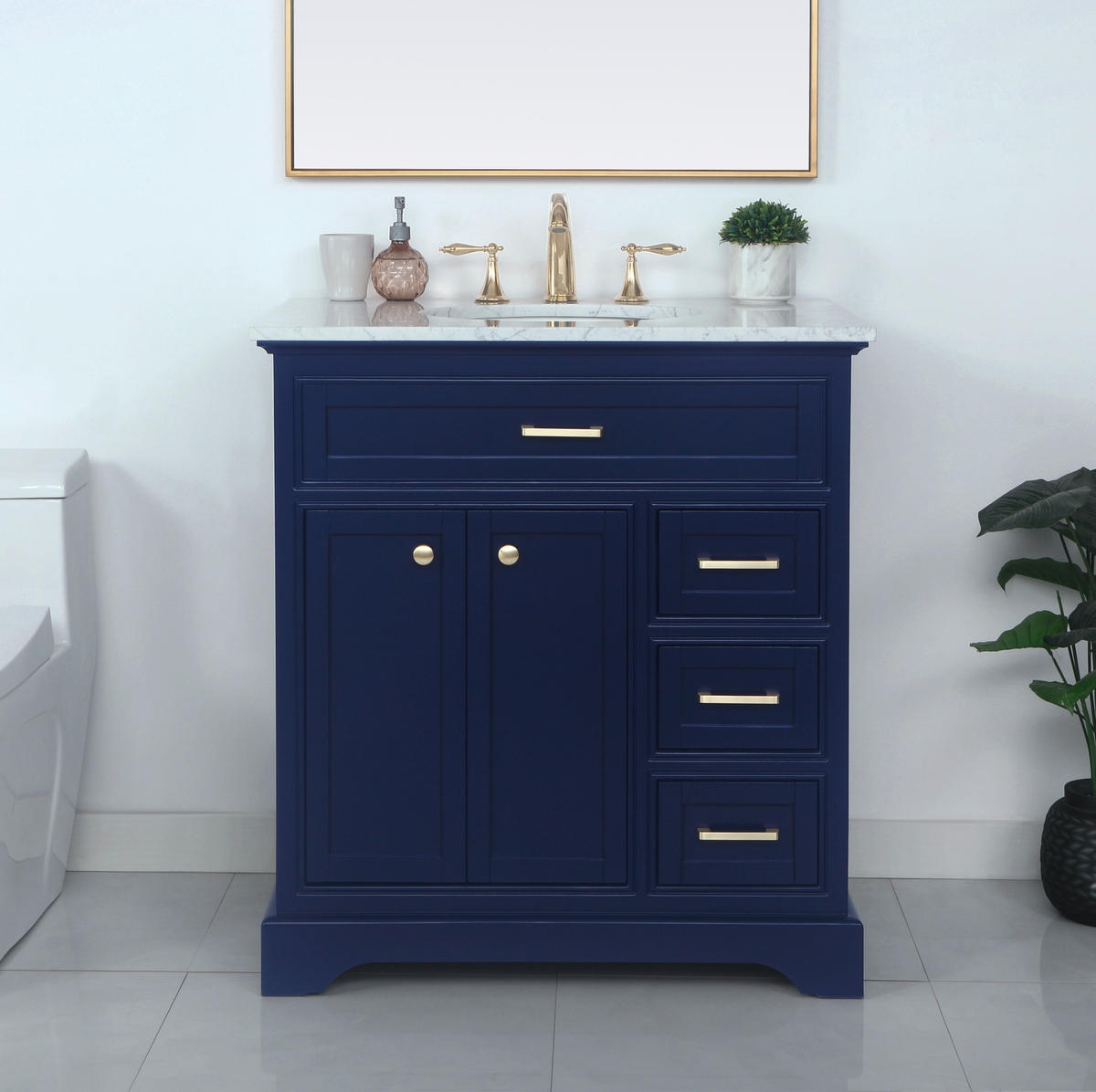 32 inch Modern Fitting Single Bathroom Vanity with Three Finishes Options