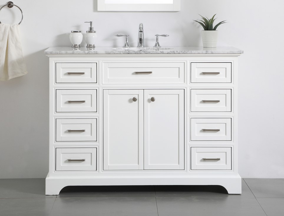 48 In. Modern Fitting Single Bathroom Vanity with Three Finishes Options