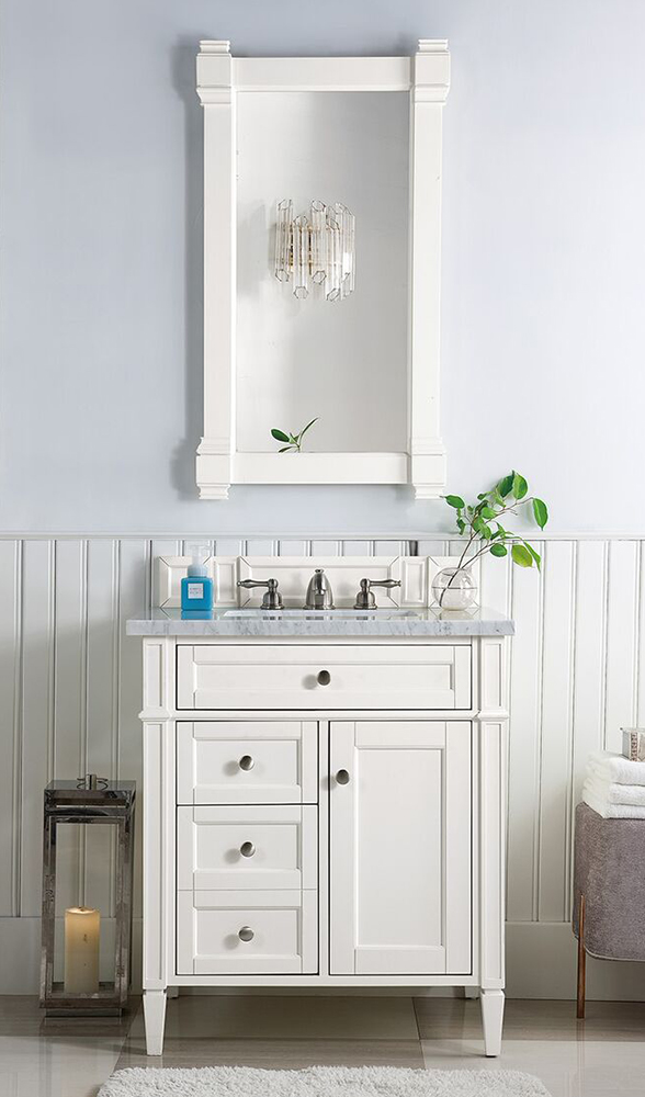 James Martin Brittany Collection 30" Single Vanity, Bright White
