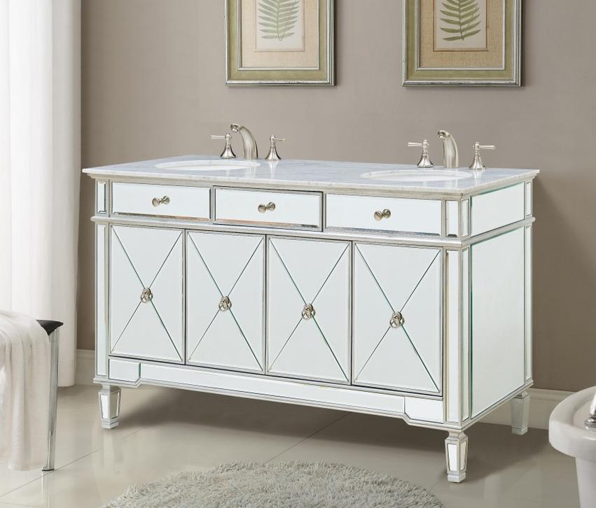 60 In. Double Bathroom Vanity