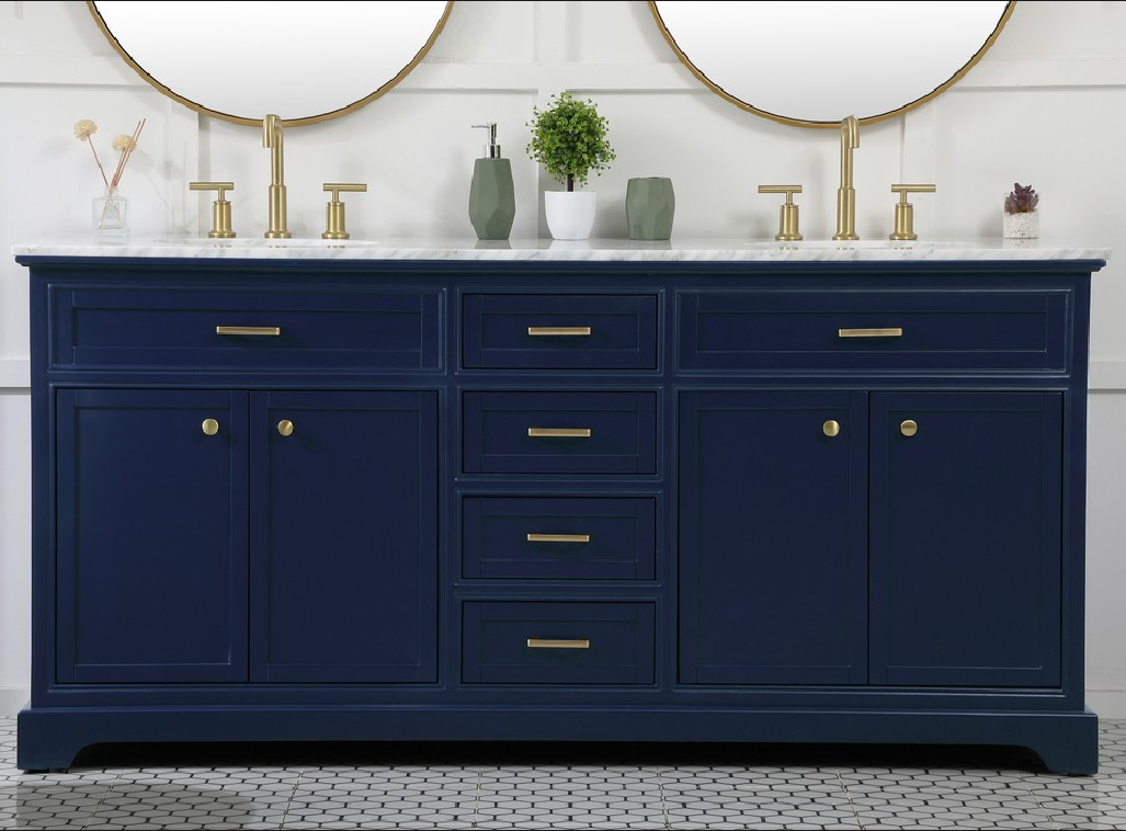 72 inch Modern Fitting Double Bathroom Vanity with Three Finishes Options