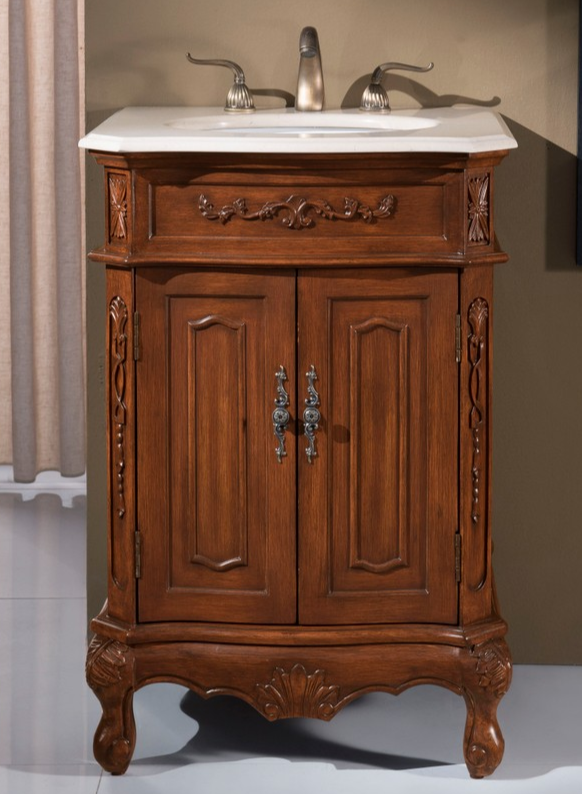 24 In. Adelina Single Bathroom Vanity Set In Brown