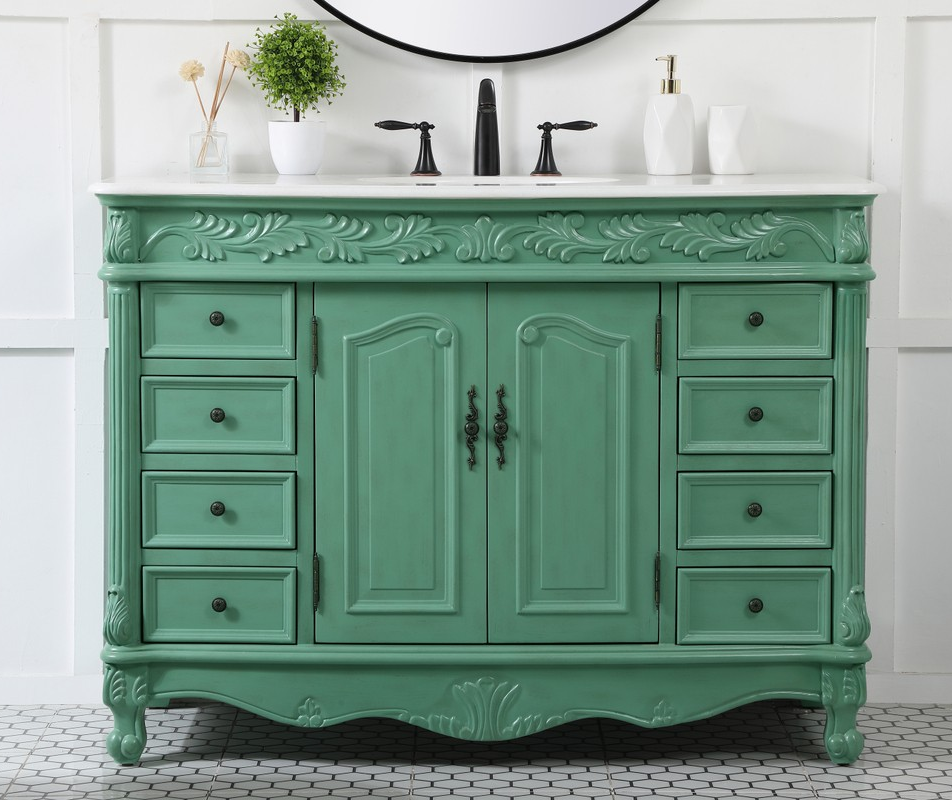 48 inch Single Bathroom Vanity in Vintage Mint 