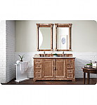 60 inch Double Sink Bathroom Vanity Driftwood Finish Optional Countertop