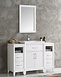 48" White Traditional Bathroom Vanity in Faucet Option