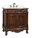 Adelina 32" Antique Bathroom Vanity Brown Finish