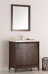 30" Antique Coffee Traditional Bathroom Vanity in Faucet Option