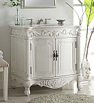 32 inch Adelina Antique Bathroom Vanity White Finish