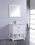 Adelina 30 inch Contemporary White Finish Bathroom Vanity Cabinet