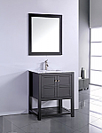 30 inch Contemporary Espresso Finish Bathroom Vanity Cabinet