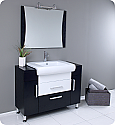 44 inch Modern Bathroom Vanity Dark Wood Finish