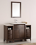 48" Antique Coffee Traditional Bathroom Vanity in Faucet Option
