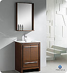 24" Wenge Brown Bathroom Vanity with Mirror