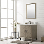 30 inch Designer Modern Antique Grey Finish Vanity with 2 Top Options 