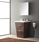 25 inch Modern Bathroom Vanity Rosewood Finish